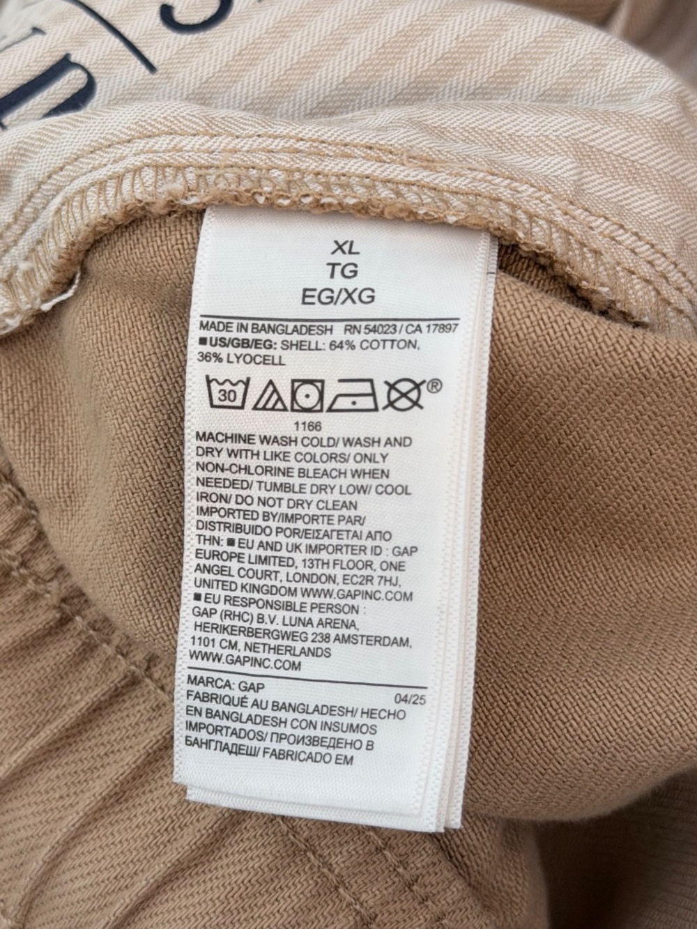 Gap Ultrasoft Denim Horeshoe Jeans Mojave Tan XL - Picture 9 of 10